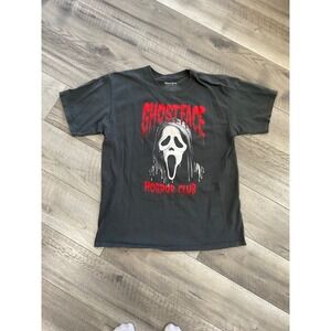 Ghostface Horror Club T-Shirt Bioworld Scream Movie Graphic Tee Mens Large Black
